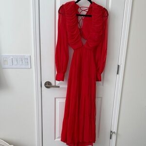 ASOS Vibrant Red Backless Dress